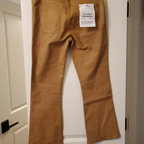 Frame Le Crop Mini Boot Cut Vicuña Tan Pant Sz 29 - Picture 9 of 10